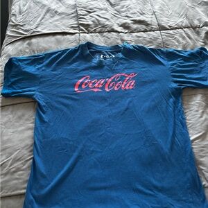 Coca Cola Men's Red Logo Blue Tee